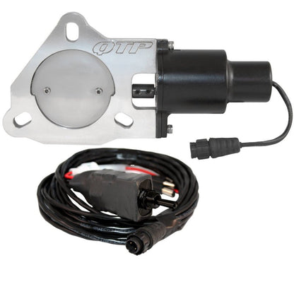 QTP 3in Bolt-On QTEC Electric Cutout Valve - Single-Exhaust Cutouts-QTP