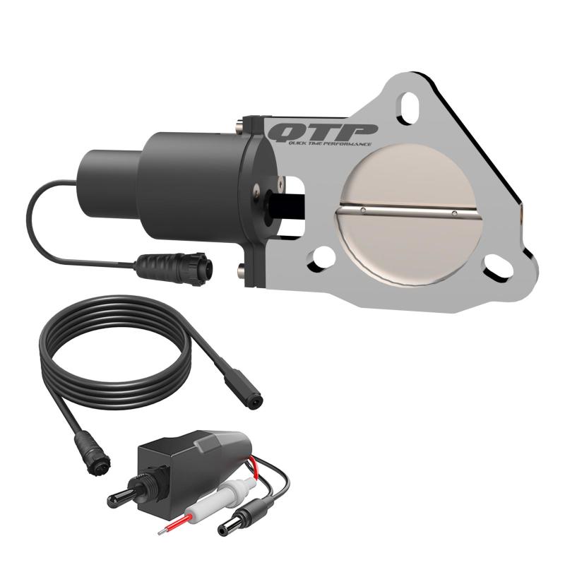 QTP 3in Bolt-On QTEC Electric Cutout Valve - Single-Exhaust Cutouts-QTP