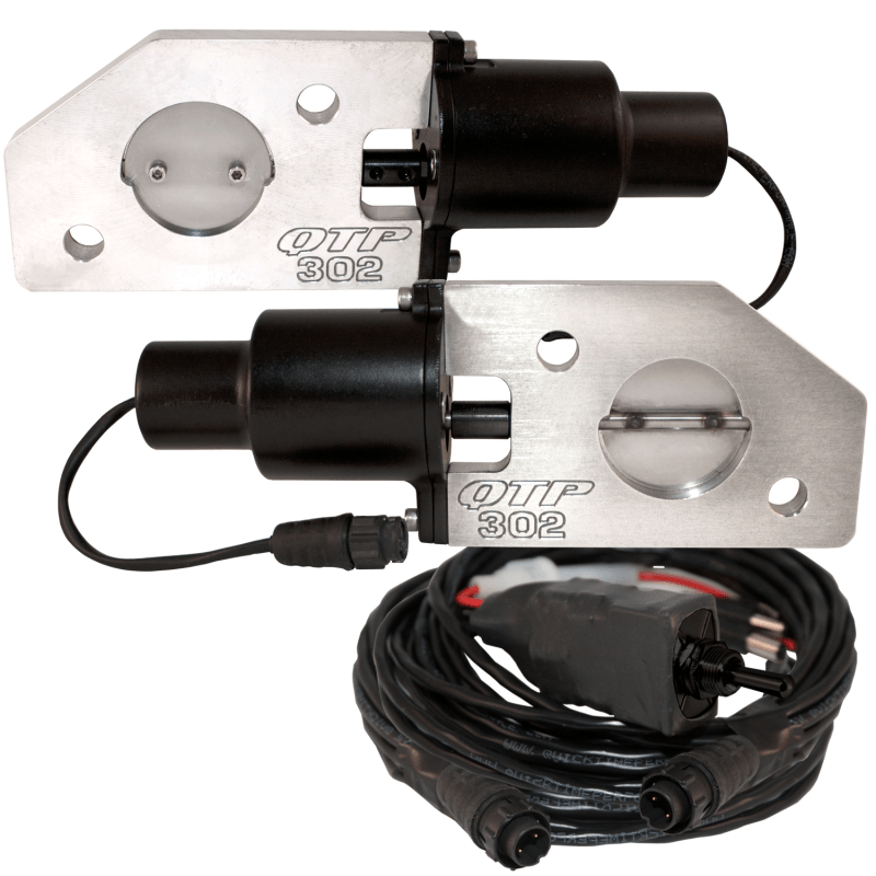 QTP 3in Bolt-On QTEC Electric Cutout Valve - Single-Exhaust Cutouts-QTP