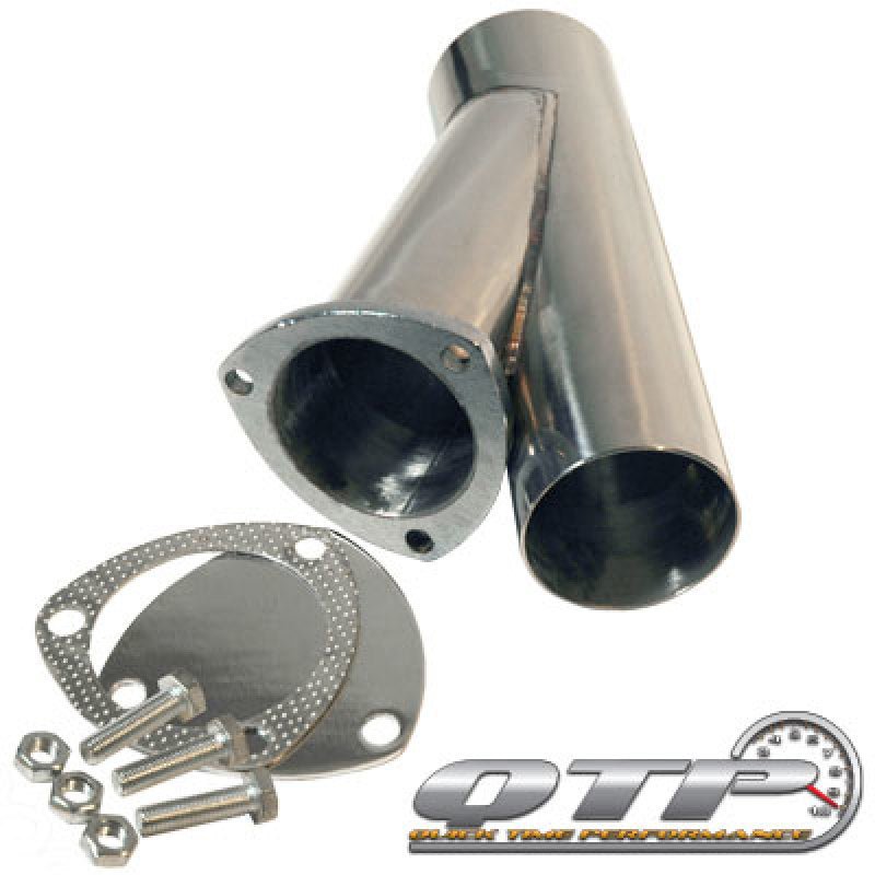 QTP 3in Weld-On QTEC Exhaust Cutout Y-Pipe-Y Pipes-QTP
