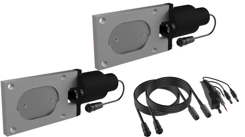 QTP Bolt-On QTEC Dual Low Profile Oval Electric Cutout Valves - Pair-Exhaust Cutouts-QTP