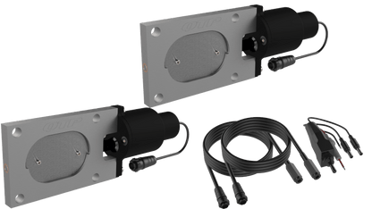 QTP Bolt-On QTEC Dual Low Profile Oval Electric Cutout Valves - Pair-Exhaust Cutouts-QTP