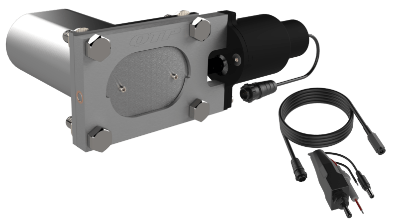 QTP Bolt-On QTEC Low Profile Oval Electric Cutout Valve-Exhaust Cutouts-QTP