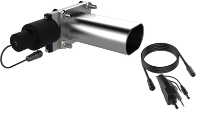 QTP Bolt-On QTEC Low Profile Oval Electric Cutout Valve-Exhaust Cutouts-QTP