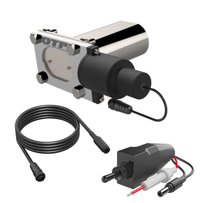 QTP Bolt-On QTEC Low Profile Oval Electric Cutout Valve-Exhaust Cutouts-QTP