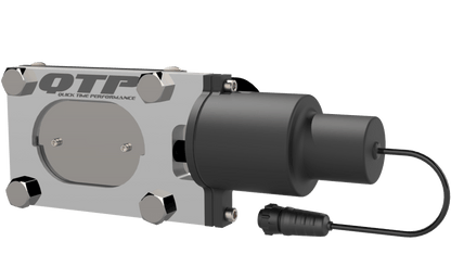 QTP Bolt-On QTEC Low Profile Oval Electric Cutout Valve-Exhaust Cutouts-QTP