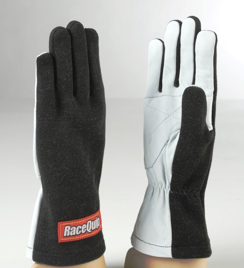 RaceQuip Black Basic Race Glove - Large-Gloves-Racequip