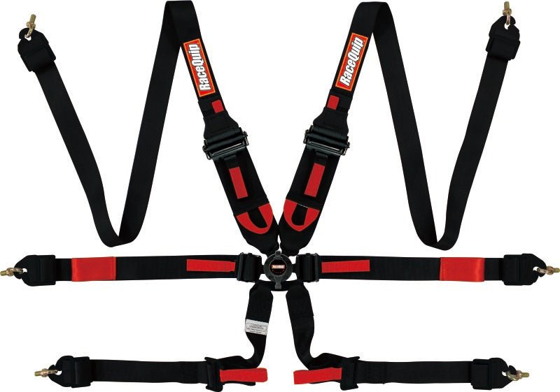 RaceQuip Black FIA CAMLOCK 6pt 2in Pull Down Lap FHR-Seat Belts & Harnesses-Racequip