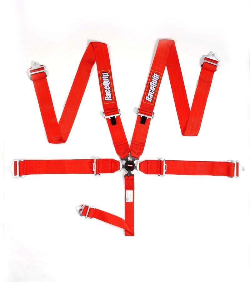 RaceQuip Red SFI CAMLOCK 5pt PD Lap Seat Belt-Seat Belts & Harnesses-Racequip