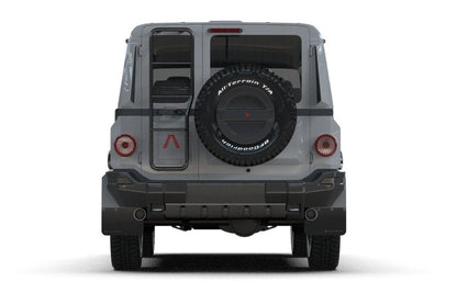 Rally Armor 23 - 25 Ineos Grenadier Black Mud Flap - Warm Grey Logo Mud Flaps