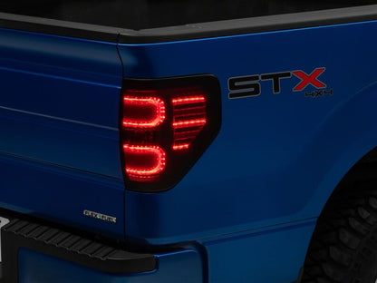 Raxiom 09-14 Ford F-150 Styleside Axial Series LED Tail Lights- Black Housing- Smoked Lens-Tail Lights-Raxiom