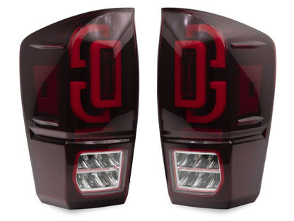 Raxiom 16-23 Toyota Tacoma XW Series Sequential LED Tail Lights- Black Housing- Red Lens-Tail Lights-Raxiom