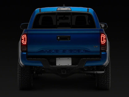 Raxiom 16-23 Toyota Tacoma XW Series Sequential LED Tail Lights- Black Housing- Red Lens-Tail Lights-Raxiom