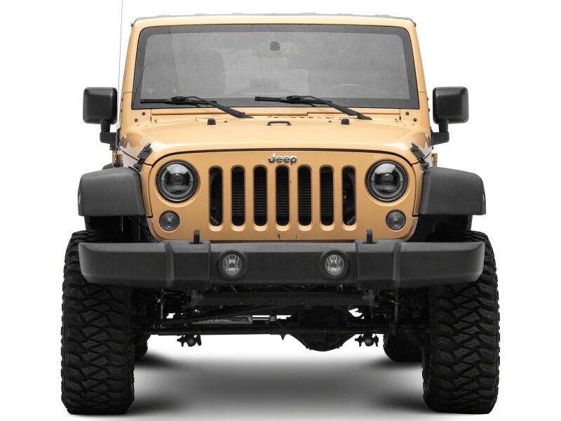 Raxiom 18-26 Jeep Wrangler JL/ 20-26 Gladiator JT HiOutput LED Hlights/Angel Eye DRL-Blk-Clear Lens-Headlights-Raxiom