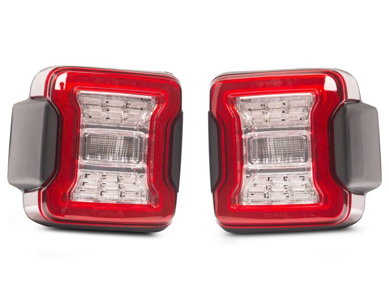 Raxiom 18-26 Jeep Wrangler JL LED Tail Lights- Clear Housing- Clear Lens-Tail Lights-Raxiom
