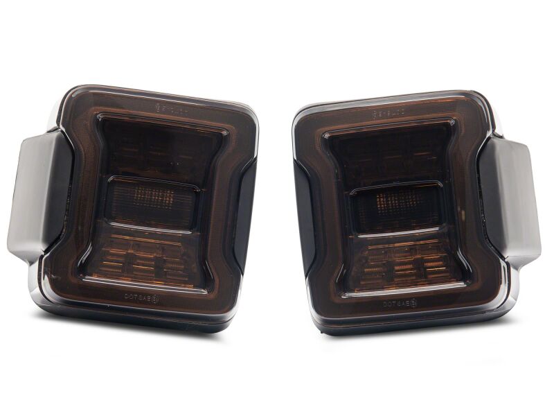 Raxiom 18-26 Jeep Wrangler JL LED Tail Lights- Red Housing- Smoked Lens-Tail Lights-Raxiom