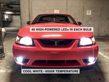 Raxiom 94-04 Ford Mustang Excl 03-04 Cobra Axial Series LED Fog Light Bulbs-Bulbs-Raxiom