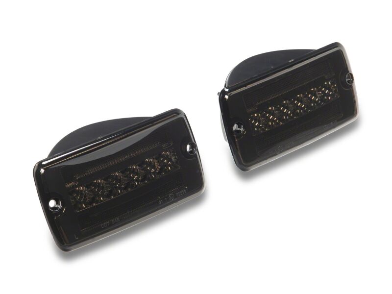 Raxiom 97-06 Jeep Wrangler TJ Axial Series LED Sequential Cornering Lights- Smoked-Light Bars & Cubes-Raxiom