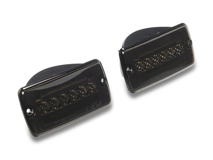 Raxiom 97-06 Jeep Wrangler TJ Axial Series LED Sequential Cornering Lights- Smoked-Light Bars & Cubes-Raxiom