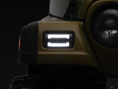 Raxiom 97-06 Jeep Wrangler TJ Axial Series LED Sequential Cornering Lights- Smoked-Light Bars & Cubes-Raxiom
