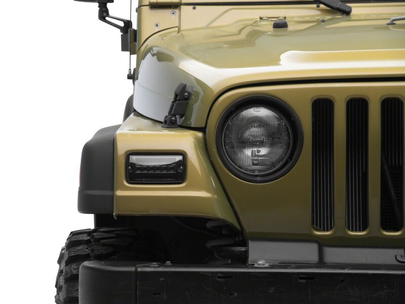 Raxiom 97-06 Jeep Wrangler TJ Axial Series LED Sequential Cornering Lights- Smoked-Light Bars & Cubes-Raxiom