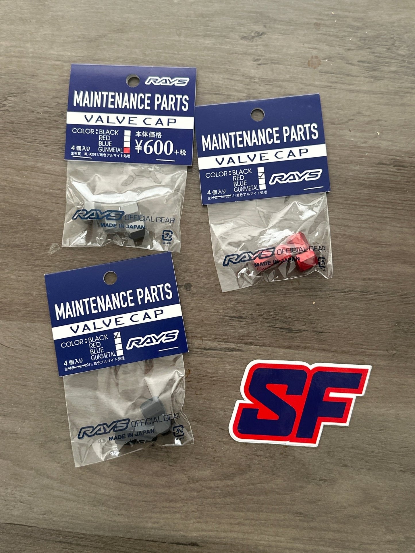 Rays Aluminum Air Valve Cap Set - Valve Stem Cap - Rays