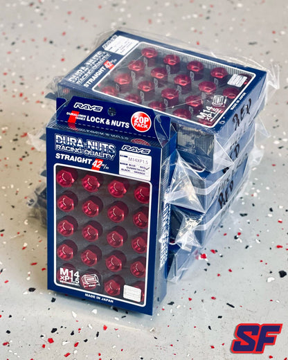 Rays Dura - Nut L42 14x1.50 Red - Lug Nuts - Rays