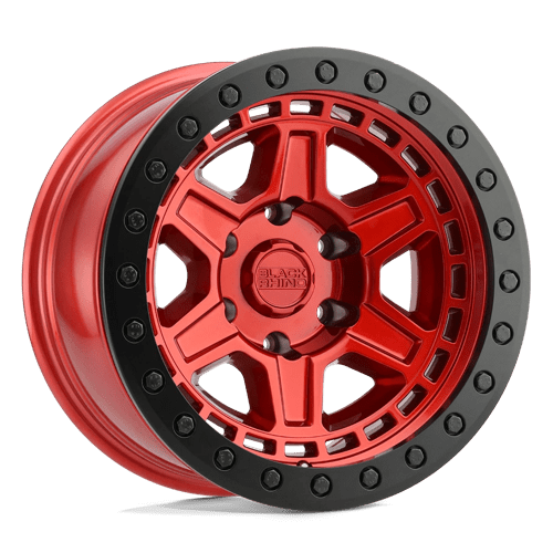 Black Rhino RENO Candy Red W/ Black Ring & Bolt 18x9.5 -12 6x139.7mm 112.1mm