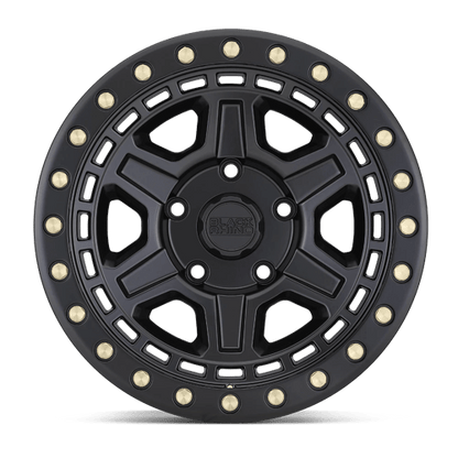 Black Rhino RENO Matte Black W/ Brass Bolts 17x9 -18 5x127mm 71.5mm