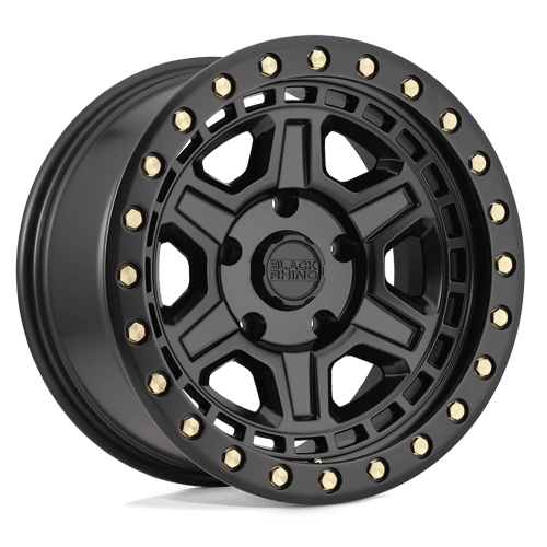 Black Rhino RENO Matte Black W/ Brass Bolts 17x9 -18 5x127mm 71.5mm