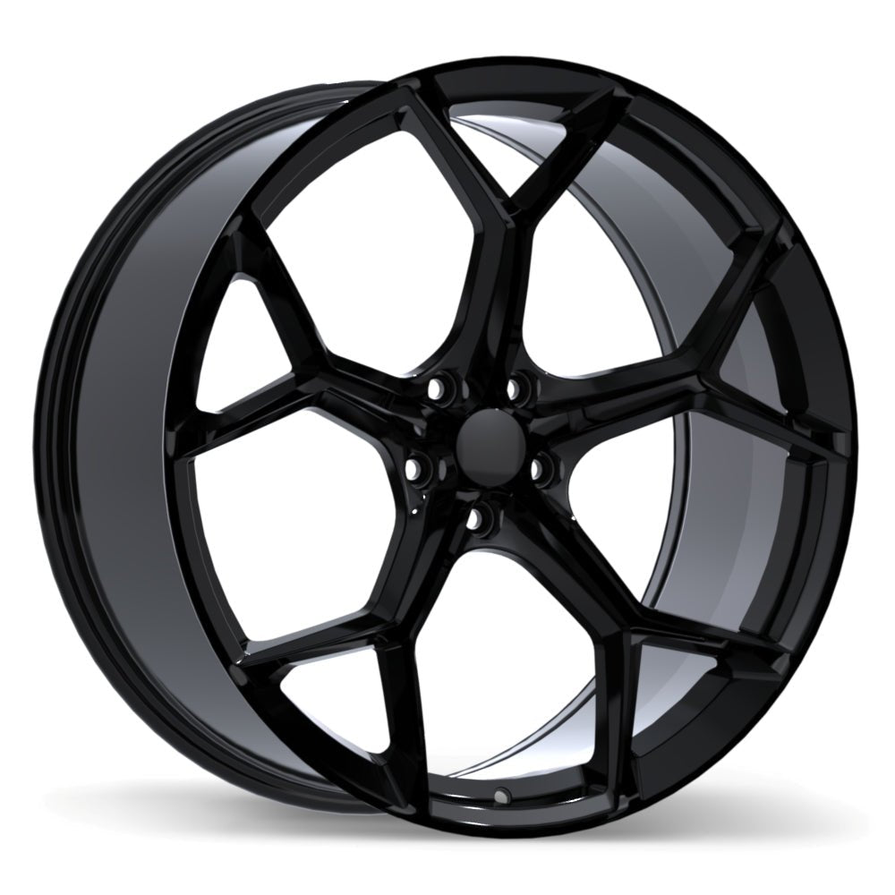 Replika R282 Gloss Black 22x9.5 +25 5x112mm 66.5mm-Wheels-Replika