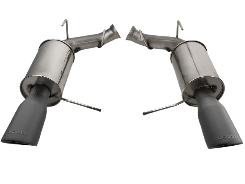 Roush 11-14 Mustang V6 Black Tip Axle Back Exhaust-Axle Back-Roush