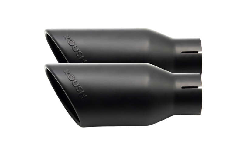 Roush 15-24 Ford F-150 5.0L 4in Black Exhaust Dual Tips - Pair-Tips-Roush