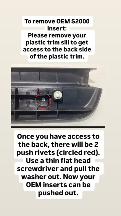 Chasing JS Honda S2000 Door Sill Inserts