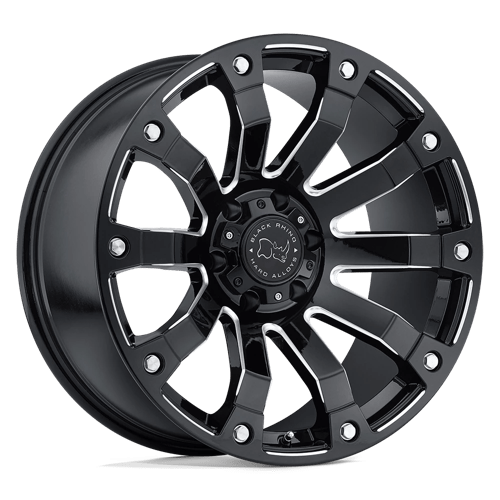 Black Rhino SELKIRK Gloss Black Milled 20x10 -12 5x139.7mm 78.1mm