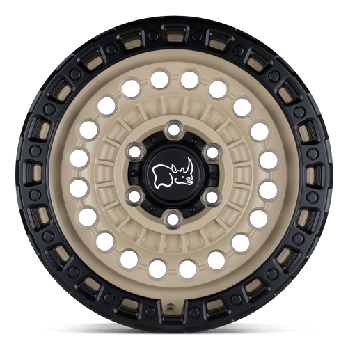 Black Rhino SENTINEL Desert Sand W/ Black Ring 20x9.5 +12 6x139.7mm 112.1mm
