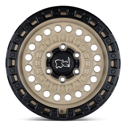 Black Rhino SENTINEL Desert Sand W/ Black Ring 20x9.5 +12 6x139.7mm 112.1mm