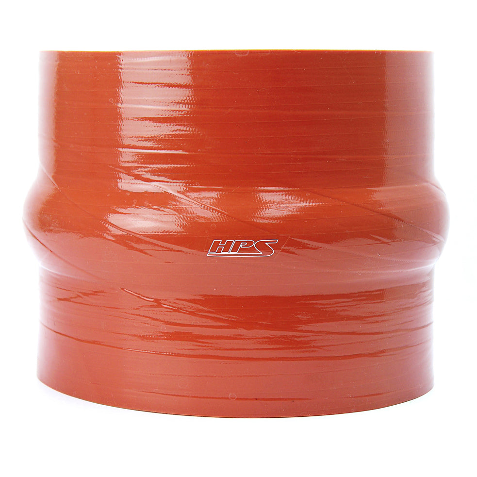 HPS 5 inch ID 4 inch Long Silicone Straight Hump Coupler Hose Hot High Temp 4-ply Aramid Reinforced 127mm SHC-500-L4-HOT