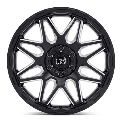 Black Rhino SHOCKWAVE Gloss Black W/ Milled Spokes 20x9.5 +12 6x135mm 87.1mm