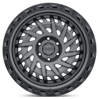 Black Rhino SHREDDER Matte Gunmetal W/ Black Ring 17x9 0 6x139.7mm 112.1mm
