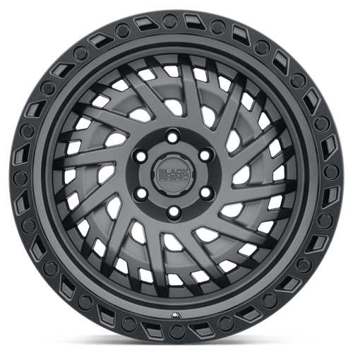 Black Rhino SHREDDER Matte Gunmetal W/ Black Ring 17x9 -18 5x127mm 71.5mm