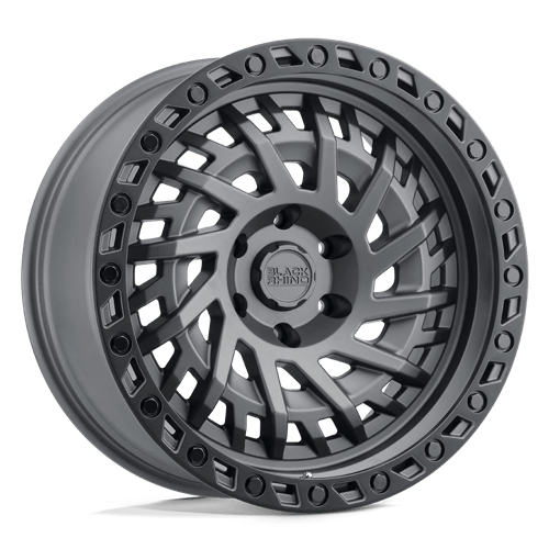 Black Rhino SHREDDER Matte Gunmetal W/ Black Ring 17x9 -18 5x127mm 71.5mm