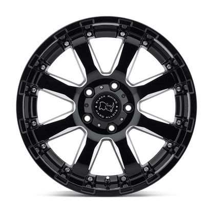 Black Rhino SIERRA Gloss Black W/ Milled Spokes 22x10 0 6x135mm 87.1mm
