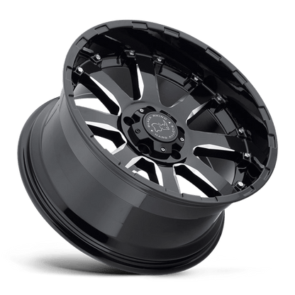 Black Rhino SIERRA Gloss Black W/ Milled Spokes 20x9 +12 5x150mm 110.1mm