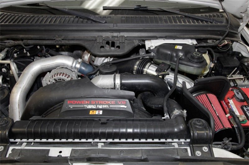 Spectre 03-07 Ford SD V8-6.7L DSL Air Intake Kit - Polished w/Red Filter-Cold Air Intakes-Spectre