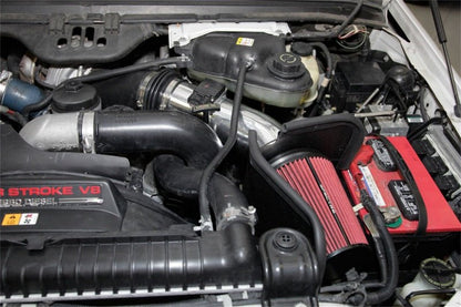 Spectre 03-07 Ford SD V8-6.7L DSL Air Intake Kit - Polished w/Red Filter-Cold Air Intakes-Spectre