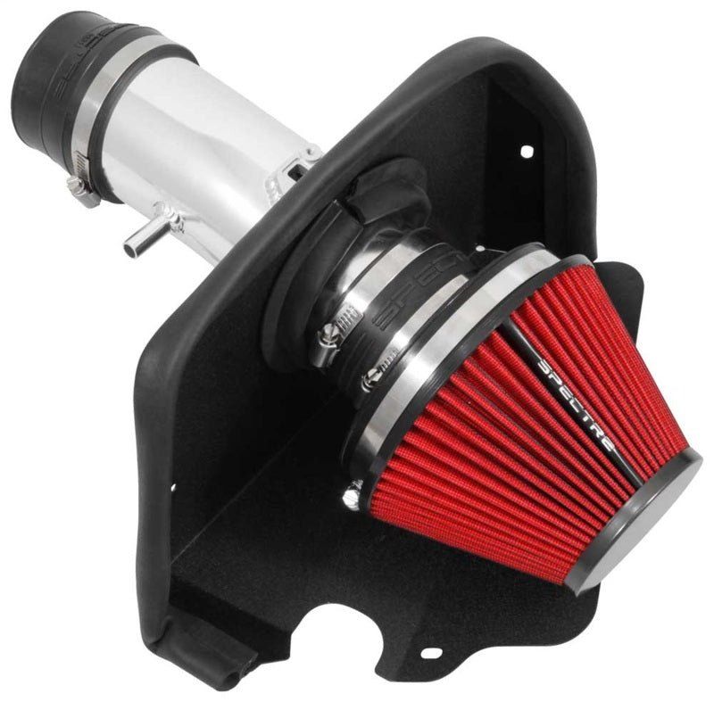 Spectre 09-17 Nissan Maxima V6-3.5L F/I Air Intake Kit - Polished w/Red Filter-Cold Air Intakes-Spectre