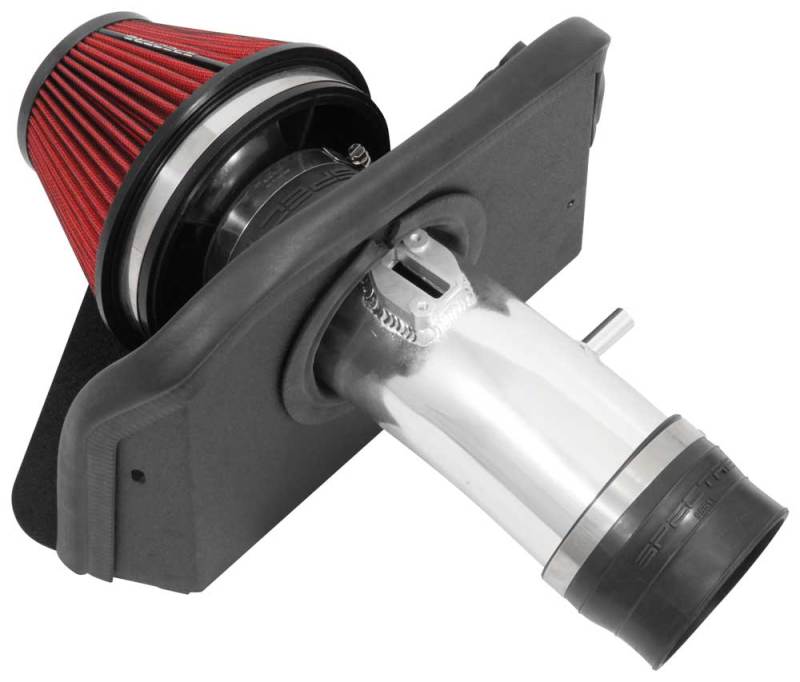 Spectre 09-17 Nissan Maxima V6-3.5L F/I Air Intake Kit - Polished w/Red Filter-Cold Air Intakes-Spectre