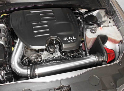 Spectre 11-17 Challenger/Charger 3.6L Air Intake Kit - Polished w/Red Filter-Cold Air Intakes-Spectre