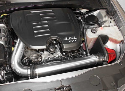 Spectre 11-17 Challenger/Charger 3.6L Air Intake Kit - Polished w/Red Filter-Cold Air Intakes-Spectre